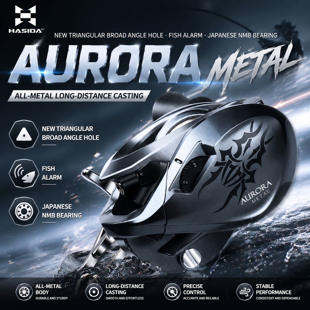 HASIDA Metal Rotor Aurora Koło – Abu Garcia Reel Max recenzja i cena